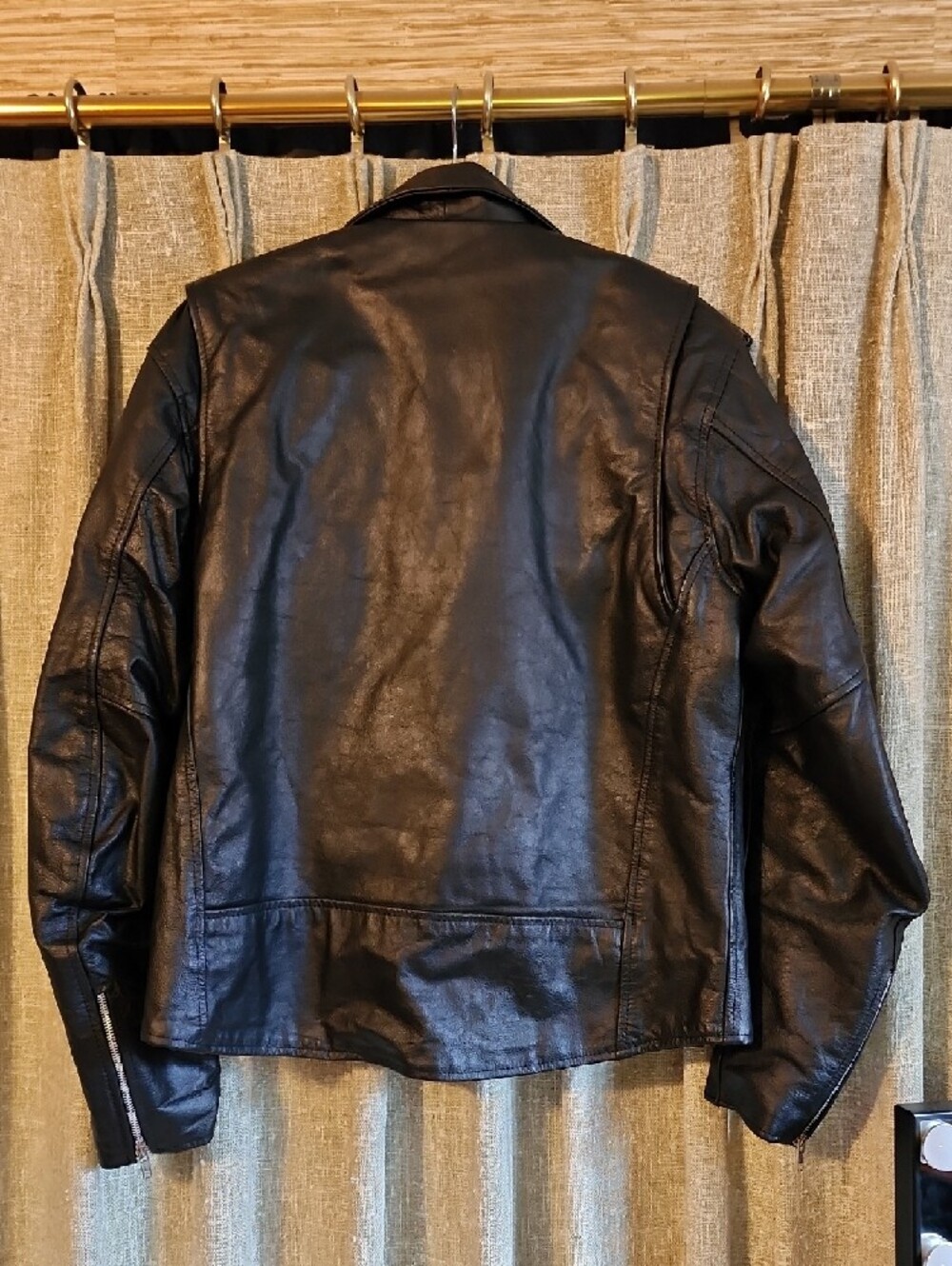 Brando Leather Jacket with Silver Hardware - Picture 2 of 4